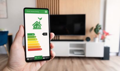 Energy,Efficiency,Mobile,App,On,Screen,,Eco,Smart,Home